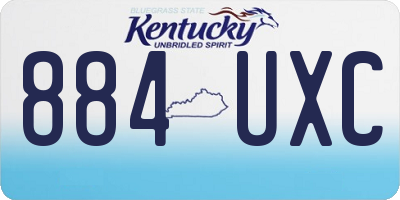 KY license plate 884UXC