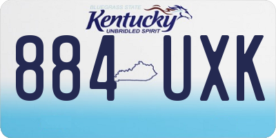 KY license plate 884UXK