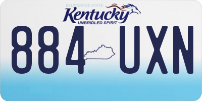 KY license plate 884UXN