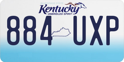KY license plate 884UXP