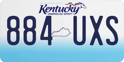 KY license plate 884UXS