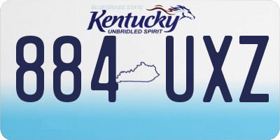 KY license plate 884UXZ