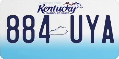 KY license plate 884UYA