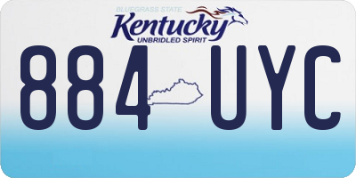 KY license plate 884UYC