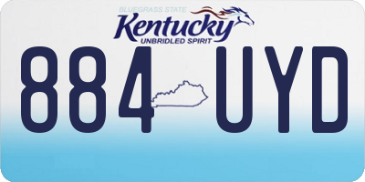 KY license plate 884UYD
