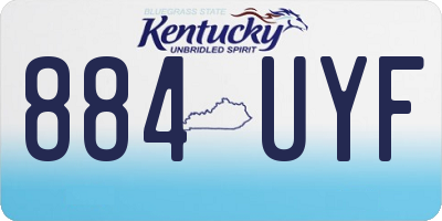 KY license plate 884UYF