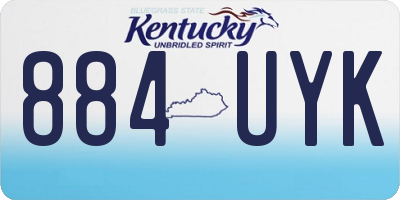 KY license plate 884UYK