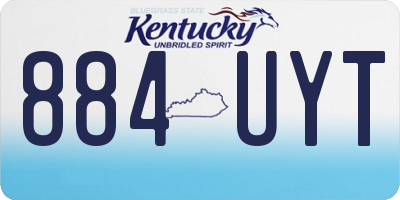 KY license plate 884UYT