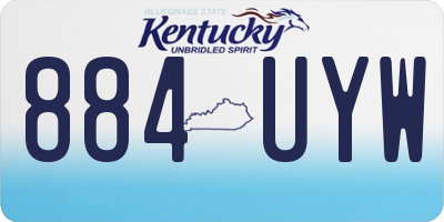 KY license plate 884UYW