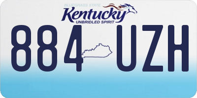 KY license plate 884UZH