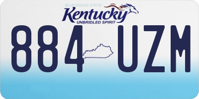 KY license plate 884UZM