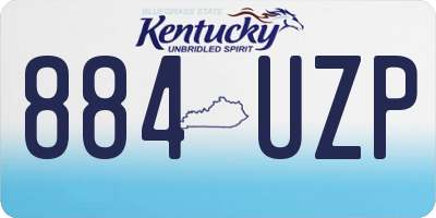 KY license plate 884UZP