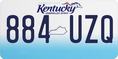 KY license plate 884UZQ