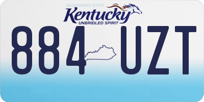 KY license plate 884UZT