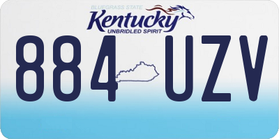 KY license plate 884UZV