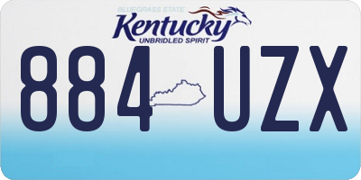 KY license plate 884UZX