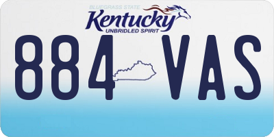 KY license plate 884VAS