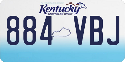 KY license plate 884VBJ