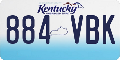 KY license plate 884VBK