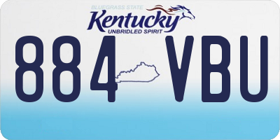 KY license plate 884VBU