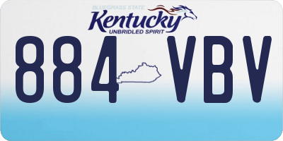 KY license plate 884VBV