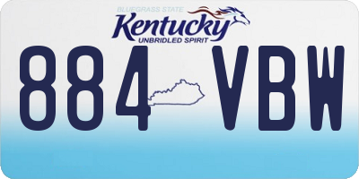 KY license plate 884VBW