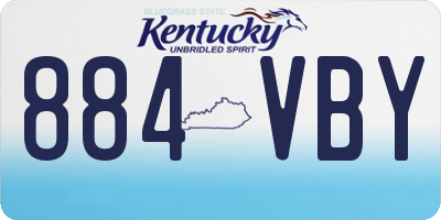 KY license plate 884VBY