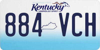 KY license plate 884VCH