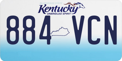 KY license plate 884VCN