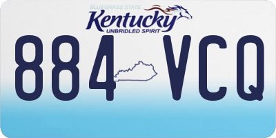 KY license plate 884VCQ