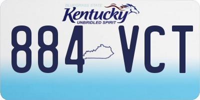 KY license plate 884VCT