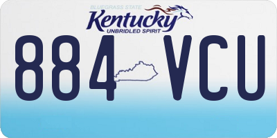 KY license plate 884VCU