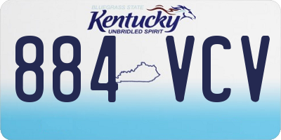 KY license plate 884VCV
