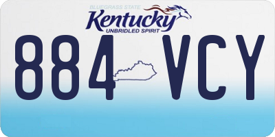 KY license plate 884VCY