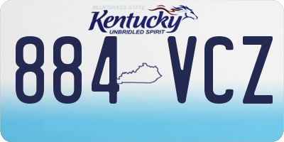 KY license plate 884VCZ