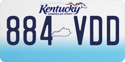 KY license plate 884VDD