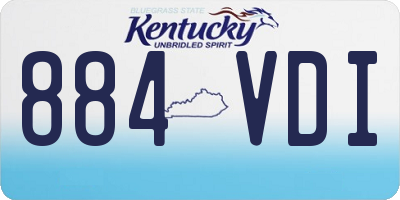 KY license plate 884VDI