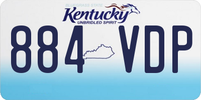KY license plate 884VDP
