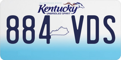 KY license plate 884VDS