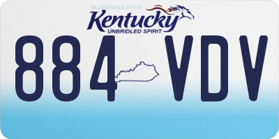 KY license plate 884VDV