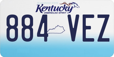 KY license plate 884VEZ