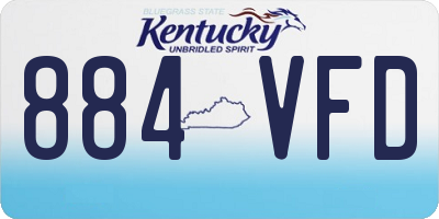 KY license plate 884VFD