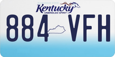 KY license plate 884VFH
