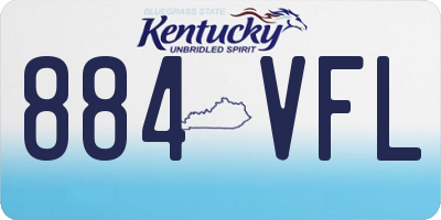 KY license plate 884VFL