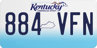 KY license plate 884VFN