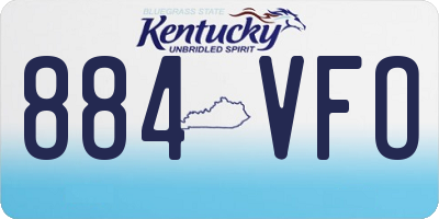 KY license plate 884VFO