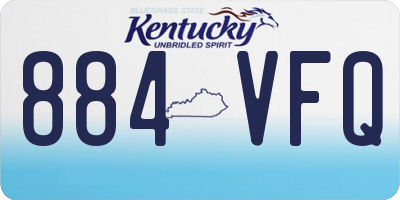 KY license plate 884VFQ