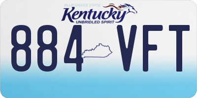 KY license plate 884VFT
