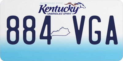 KY license plate 884VGA