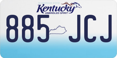 KY license plate 885JCJ